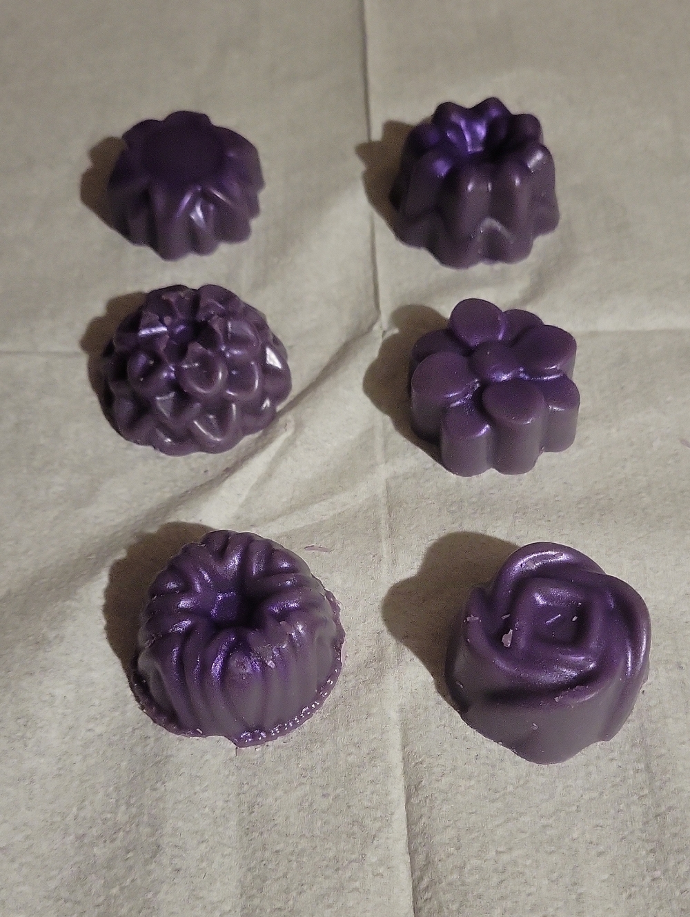 Handmade Purple Floral Wax Melts - Set of 6